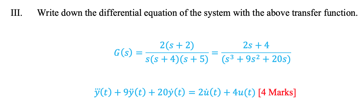 Solved Consider a system with the following transfer | Chegg.com