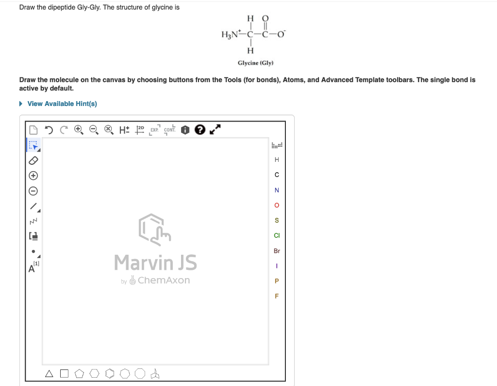 Solved Draw the dipeptide GlyGly. The structure of glycine