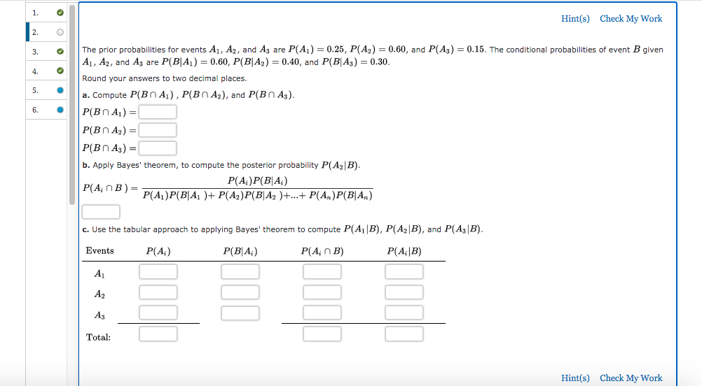 Solved The Prior Probabilities For Events A1, A2, And A3 Are | Chegg.com