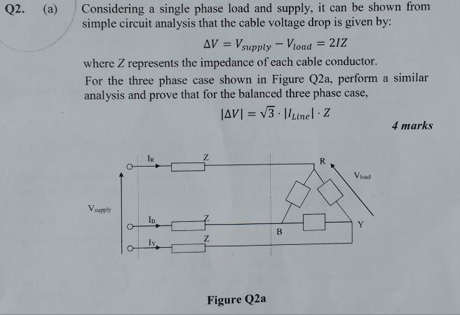 Solved 02. (a)Considering a single phase load and supply, it | Chegg.com