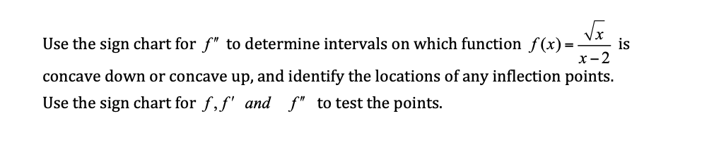 Solved Use the sign chart for f′′ to determine intervals on | Chegg.com