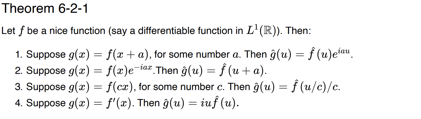 Solved Theorem 6 2 1 Let F Be A Nice Function Say A Diff Chegg Com