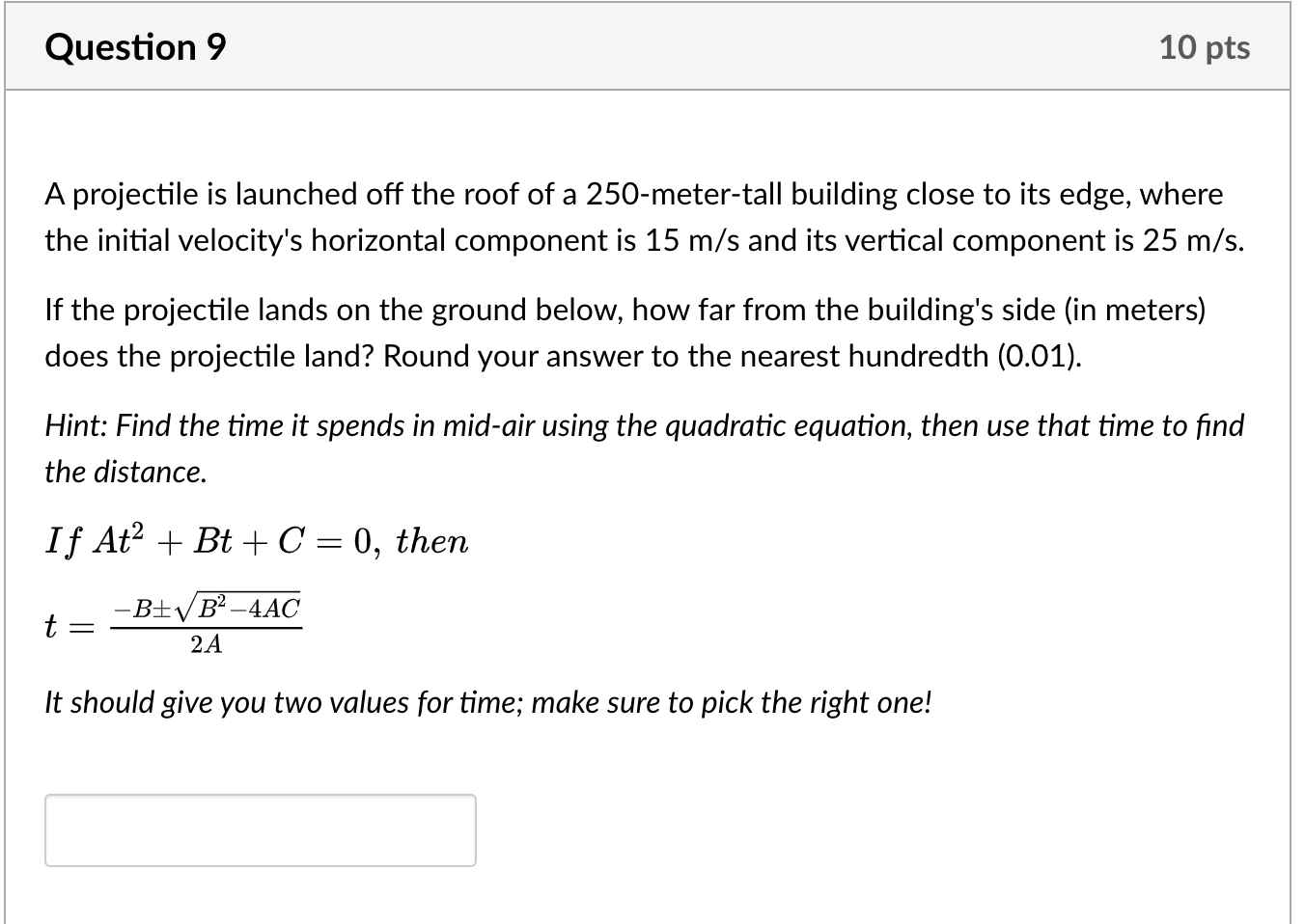 Solved A projectile is launched off the roof of a | Chegg.com