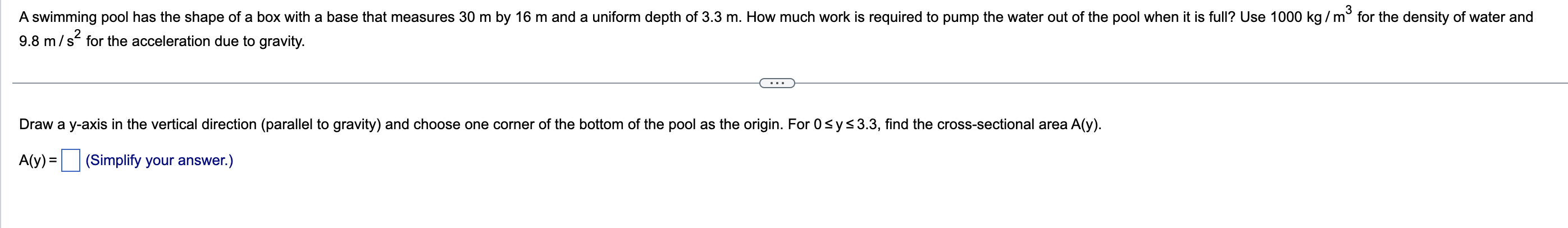 Solved 9.8 m/s2 for the acceleration due to gravity. A(y)= | Chegg.com