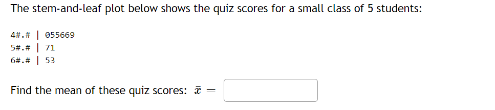 Solved The stem-and-leaf plot below shows the quiz scores | Chegg.com