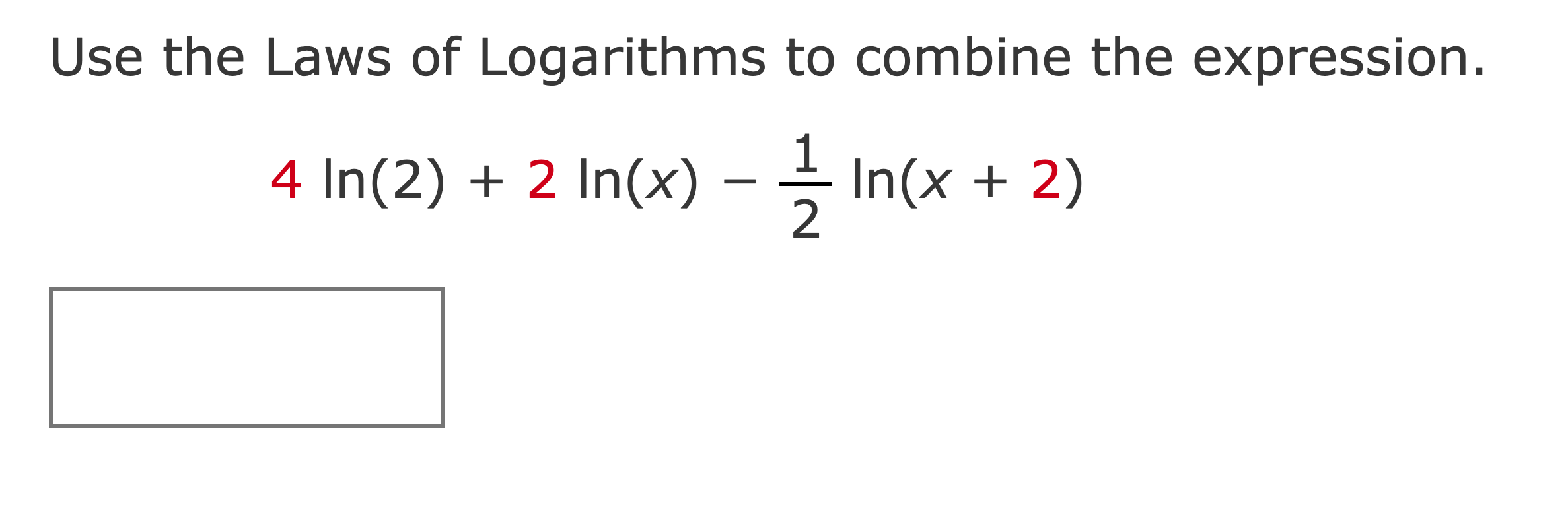 Solved Use The Laws Of Logarithms To Combine The Expression. | Chegg.com