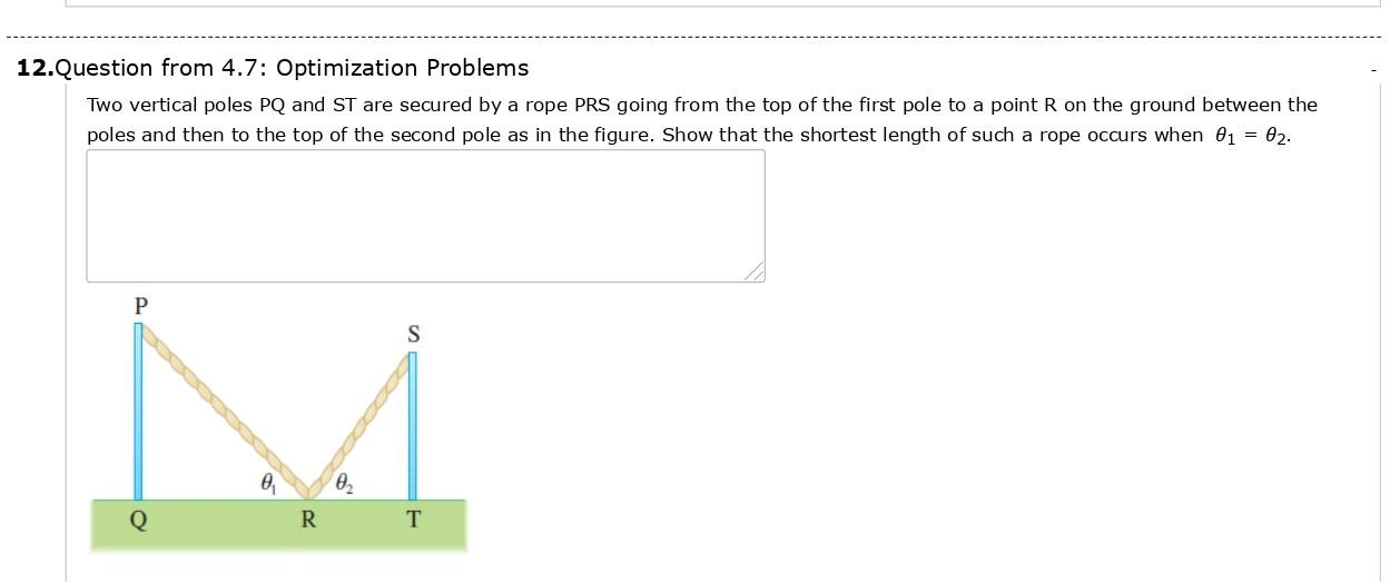 Solved 12.Question from 4.7: Optimization Problems Two | Chegg.com