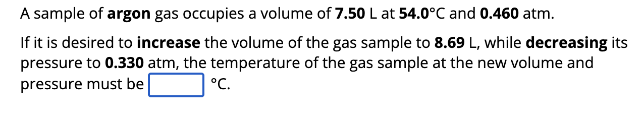 assessment problem solving an argon gas occupies