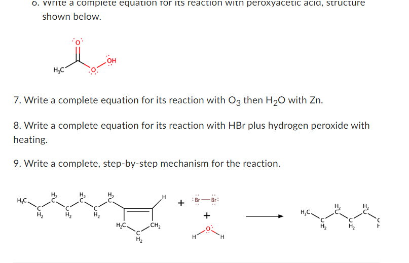 Solved 1. Name the molecule completely. 2. Write its | Chegg.com