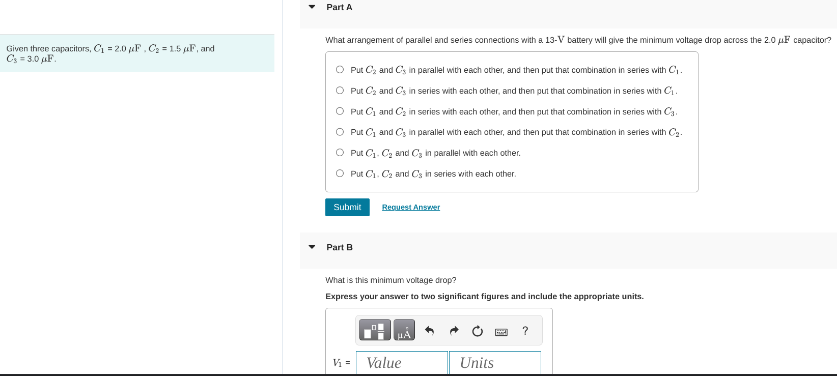 Solved What arrangement of parallel and series connections | Chegg.com