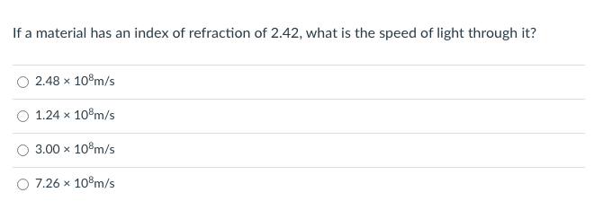 Solved If A Material Has An Index Of Refraction Of 2 42 Chegg Com   PhpKjAOBr