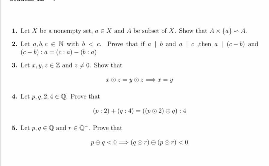 Solved . Let X Be A Nonempty Set, A ∈ X And A Be Subset Of | Chegg.com