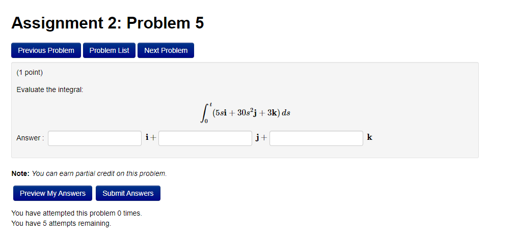 Solved Assignment 2: Problem 5 Previous Problem Problem List | Chegg.com