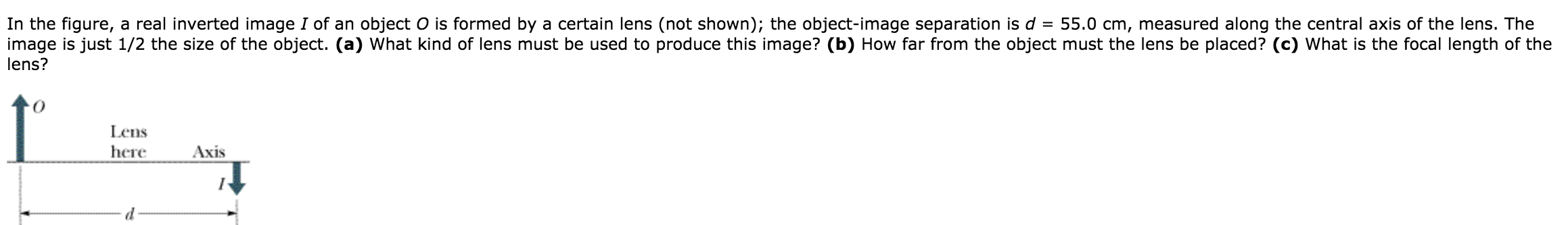 Inverted Image Math Solved In the figure, a real inverted image I of an object O | Chegg.com