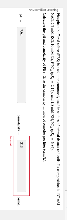 Solved Phosphate Buffered Saline Pbs Is A Solution Chegg Com