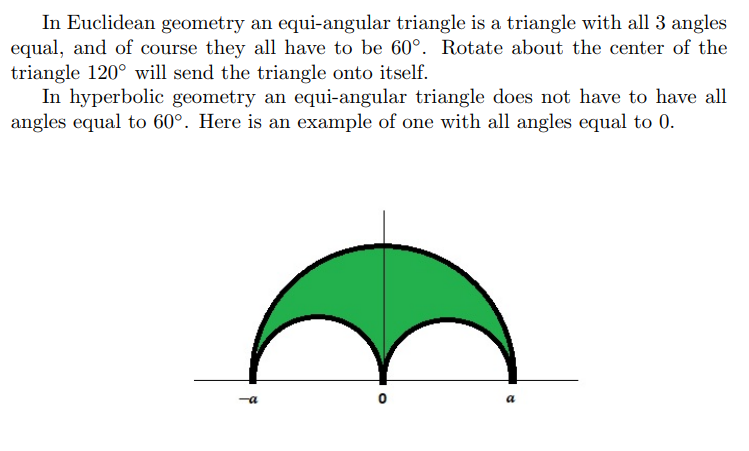 right triangle in non euclidean geometry