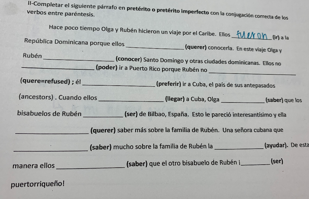 Solved] Escoge la conjunción en el pretérito del siguiente verbo.