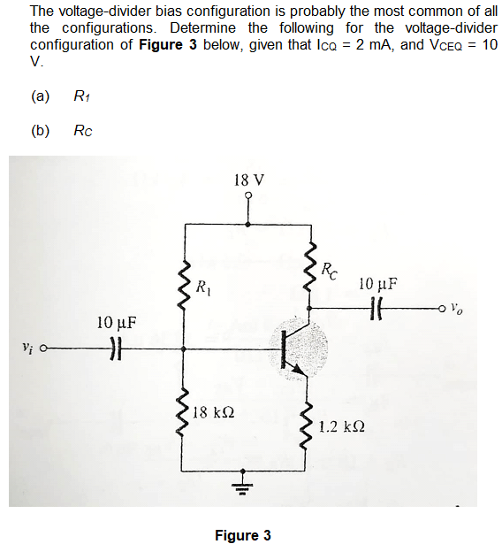 Solved The Voltage-divider Bias Configuration Is Probably | Chegg.com