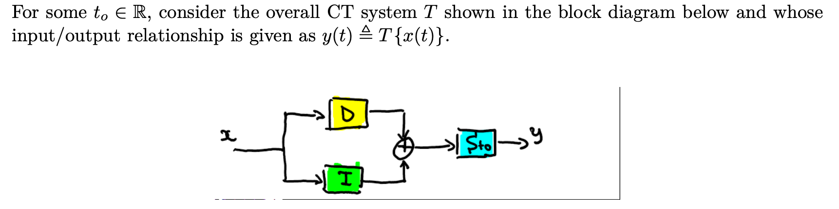 Solved a) Argue that T is CT-LTI.b) Find T’s impulse | Chegg.com