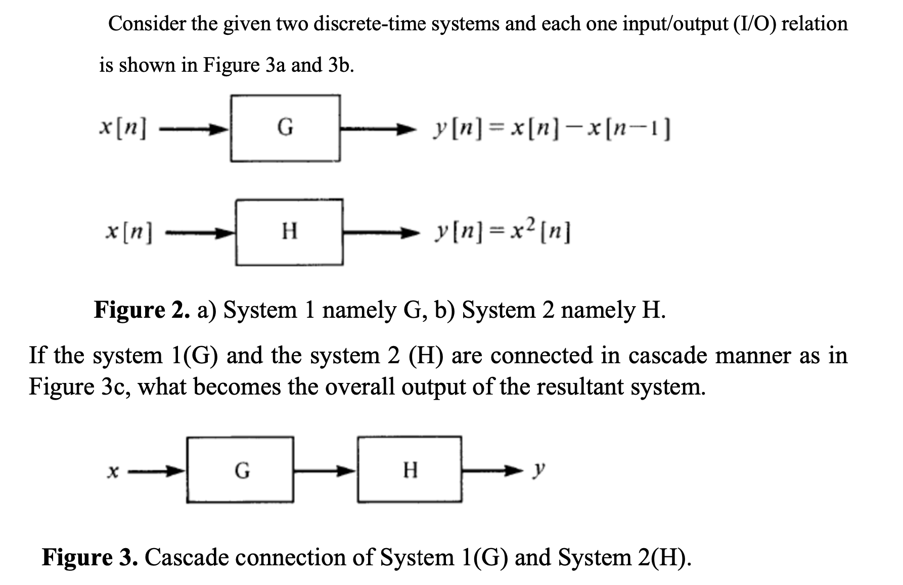 Consider The Given Two Discrete-time Systems And Each | Chegg.com