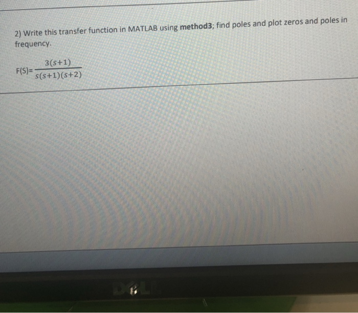 Matlab Pole Zero Diagram Transfer Function Poles Zeros