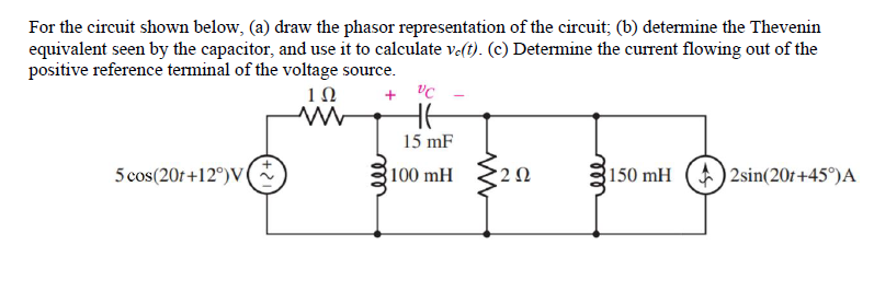 Solved For The Circuit Shown Below, (a) ﻿draw The Phasor | Chegg.com