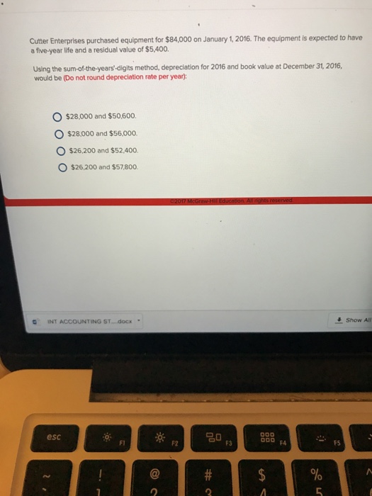 Solved Cutter Enterprises purchased equipment for 84,000 on