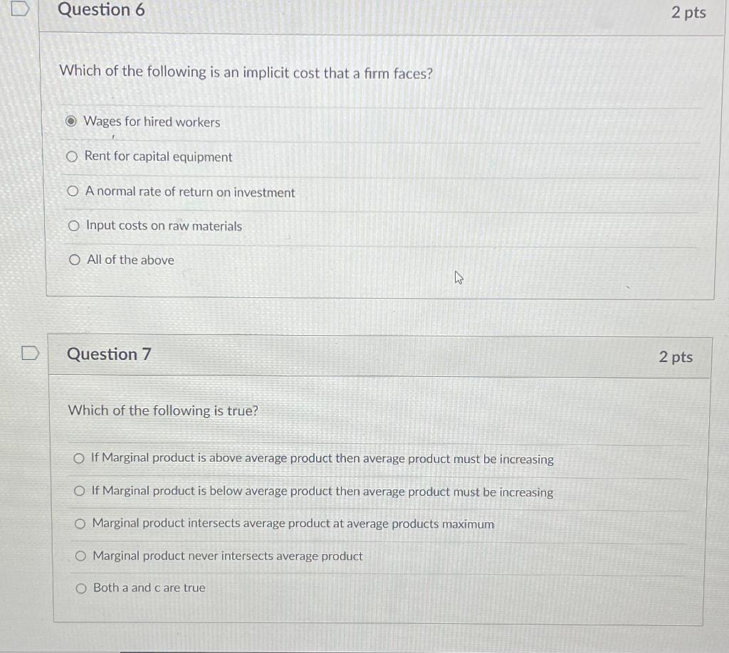 Solved Question 6 2 pts Which of the following is an | Chegg.com