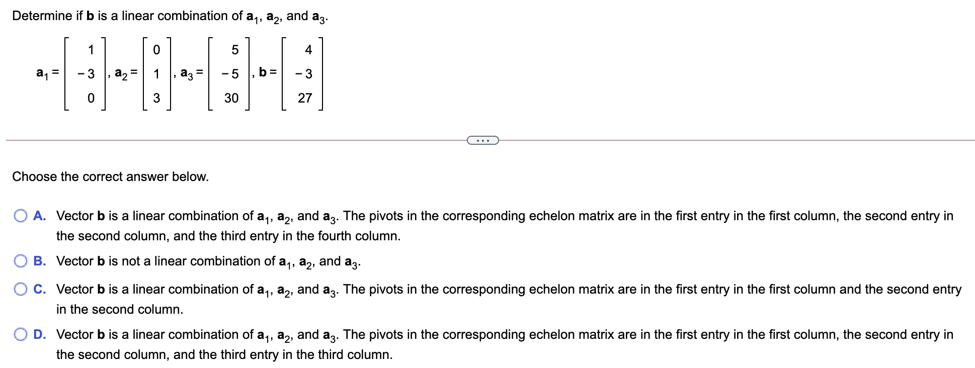 Solved Compute u + v and u - 4v. -5 -2 - --[*}-:) = 1 3 = | Chegg.com