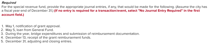 Solved 5. The City of Waterville applied for a grant from | Chegg.com