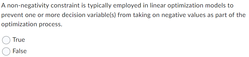 Solved A non-negativity constraint is typically employed in | Chegg.com