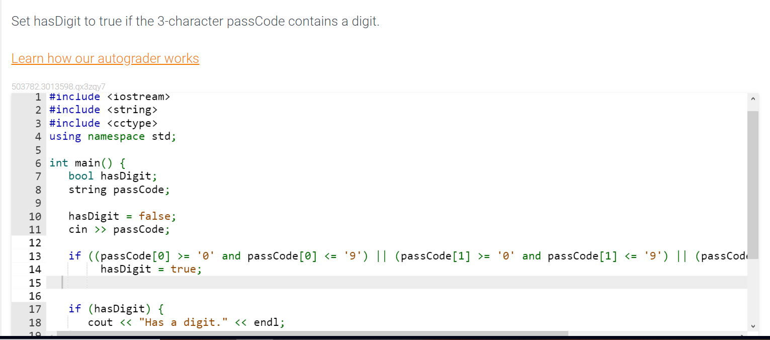 Solved passes all tests except .at() using isdigit function | Chegg.com