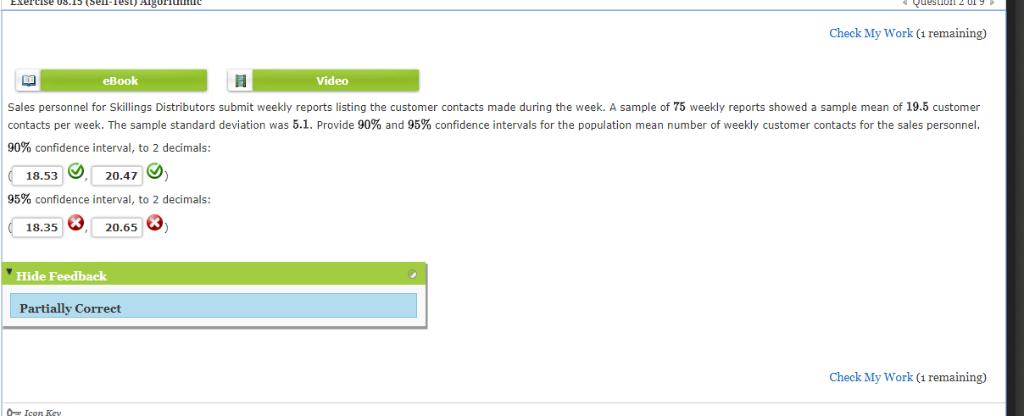 Solved Check My Work (1 remaining) eBook Video Sales | Chegg.com