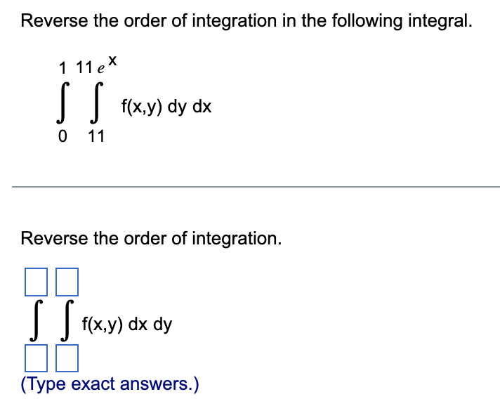 Reverse The Order Of Integration – ADETVC