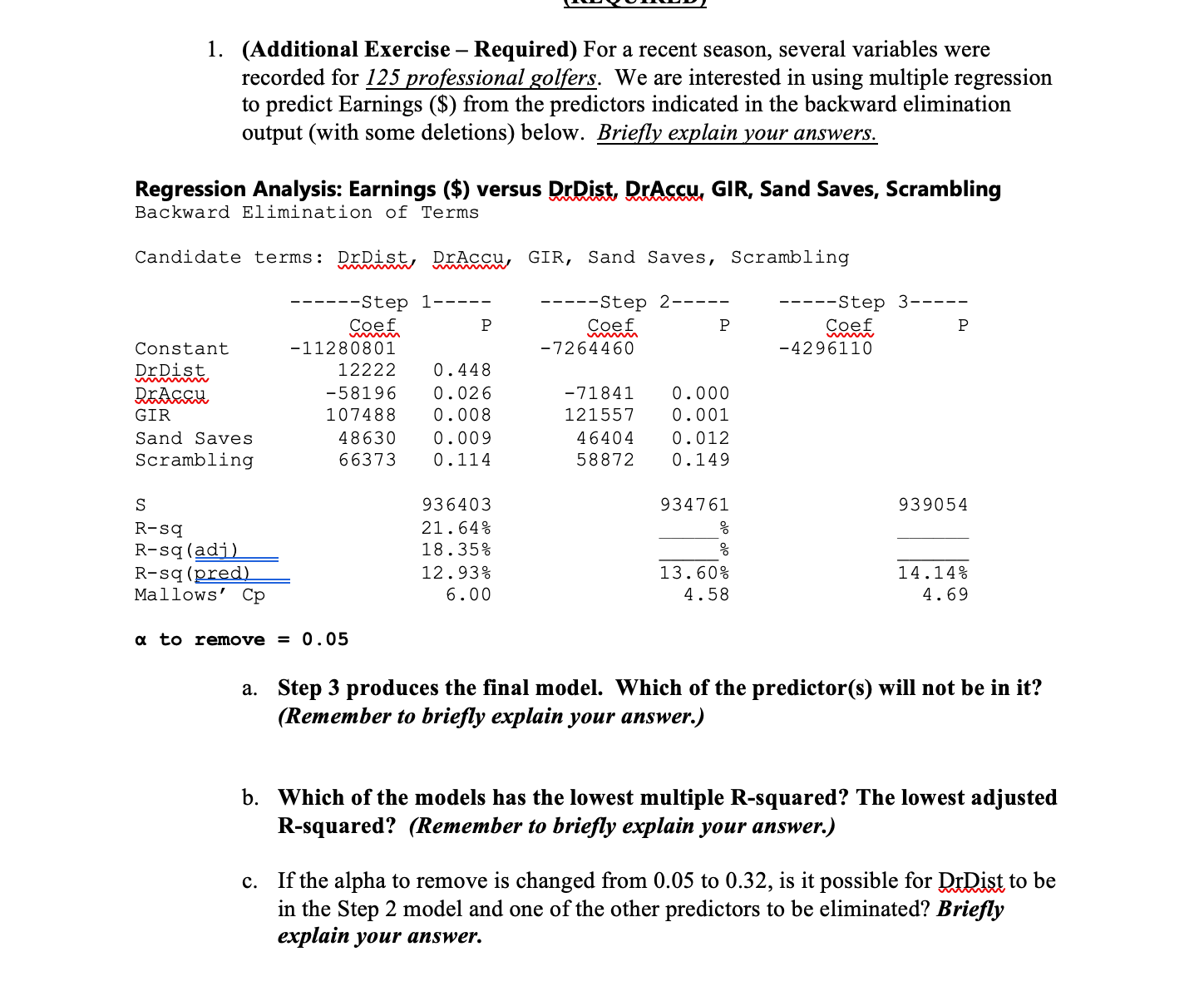 Solved 1. (Additional Exercise - Required) For a recent