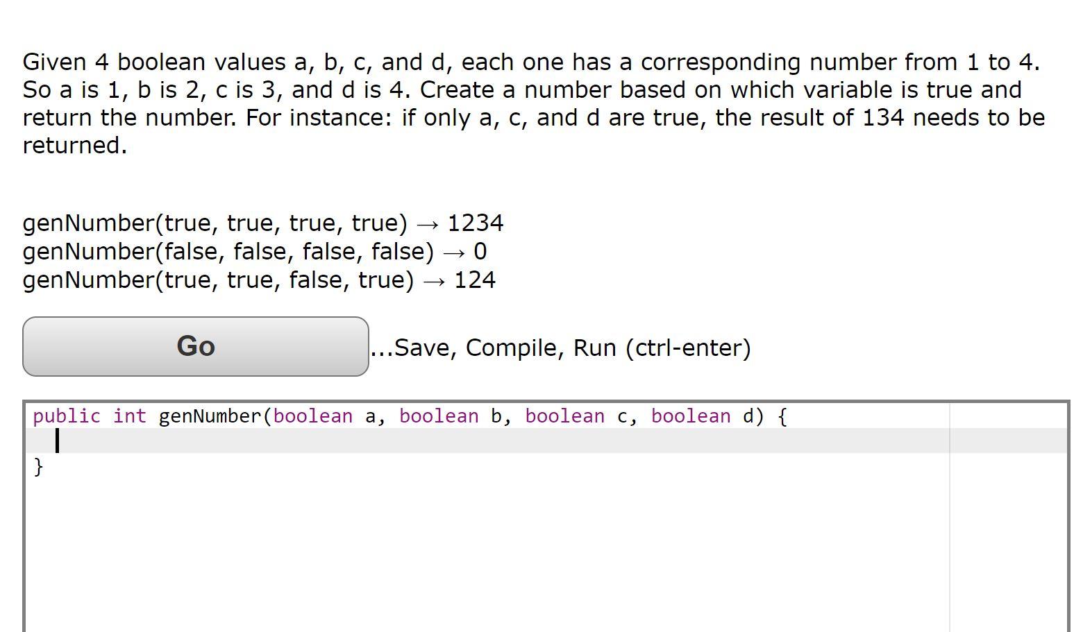 Solved 1 Given 4 Boolean Values A, B, C, And D, Each One Has | Chegg.com