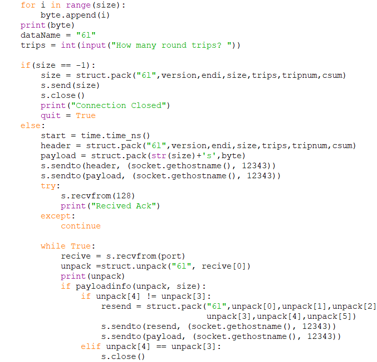 Solved #Andrew Kivrak #Client Code import socket import sys | Chegg.com