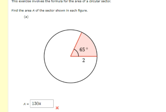 Solved This exercise involves the formula for the area of a | Chegg.com