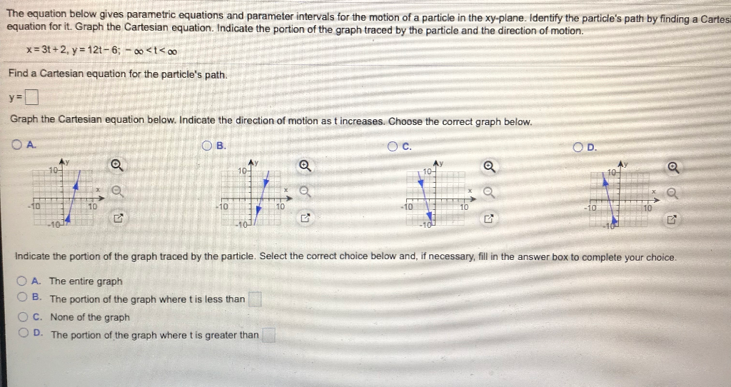 Solved The equation below gives parametric equations and | Chegg.com