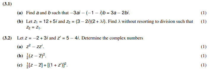 Solved (a) Find A And B Such That −3ai−(−1−i)b=3a−2bi. (b) | Chegg.com