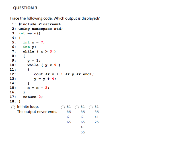 Solved QUESTION 12 Given: bool a=false; int b=0; int c=23; | Chegg.com