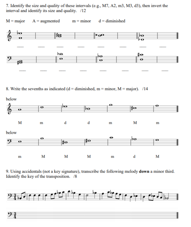 7. Identify the size and quality of these intervals