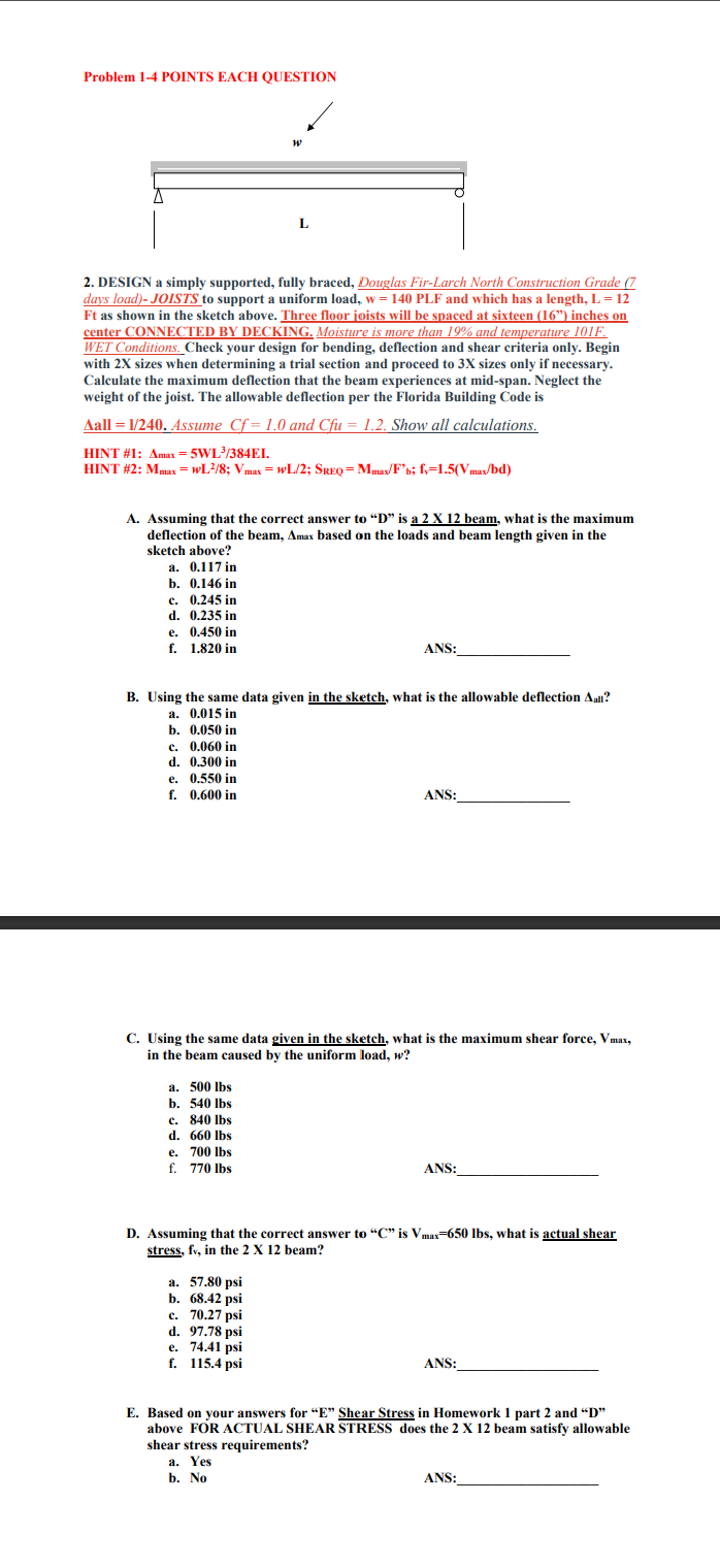 Solved Problem 1-4 POINTS EACH QUESTION 2. DESIGN A Simply | Chegg.com