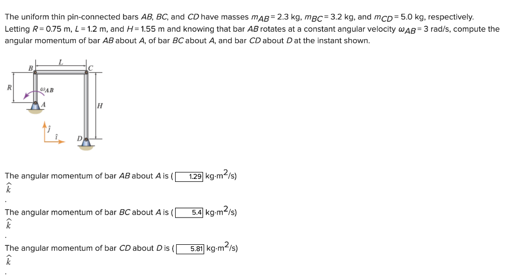 Solved The Uniform Thin Pin-connected Bars AB, BC, And CD | Chegg.com