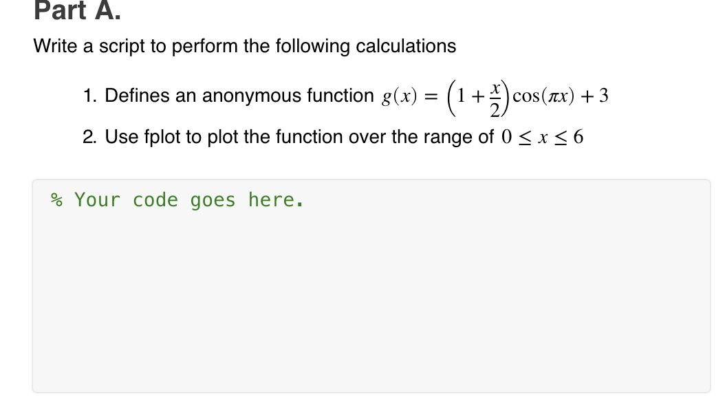 Solved Part A. Write a script to perform the following | Chegg.com