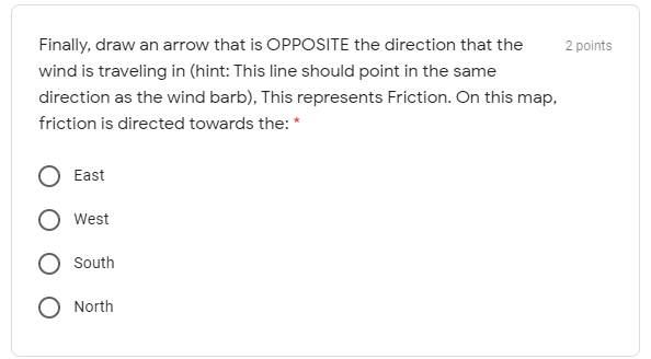 Solved 2 points Draw an Arrow Representing the direction | Chegg.com