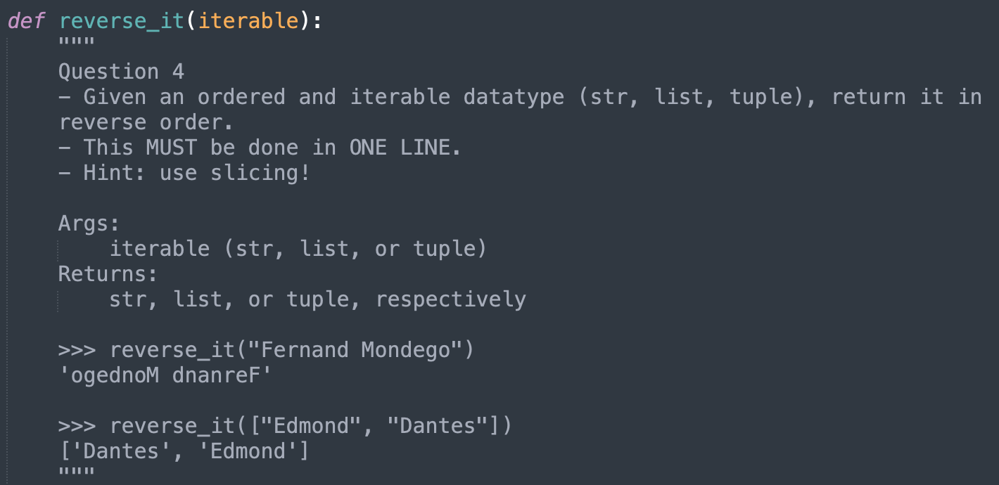 Solved def get_letters(astr): Question 1 Return a str of | Chegg.com
