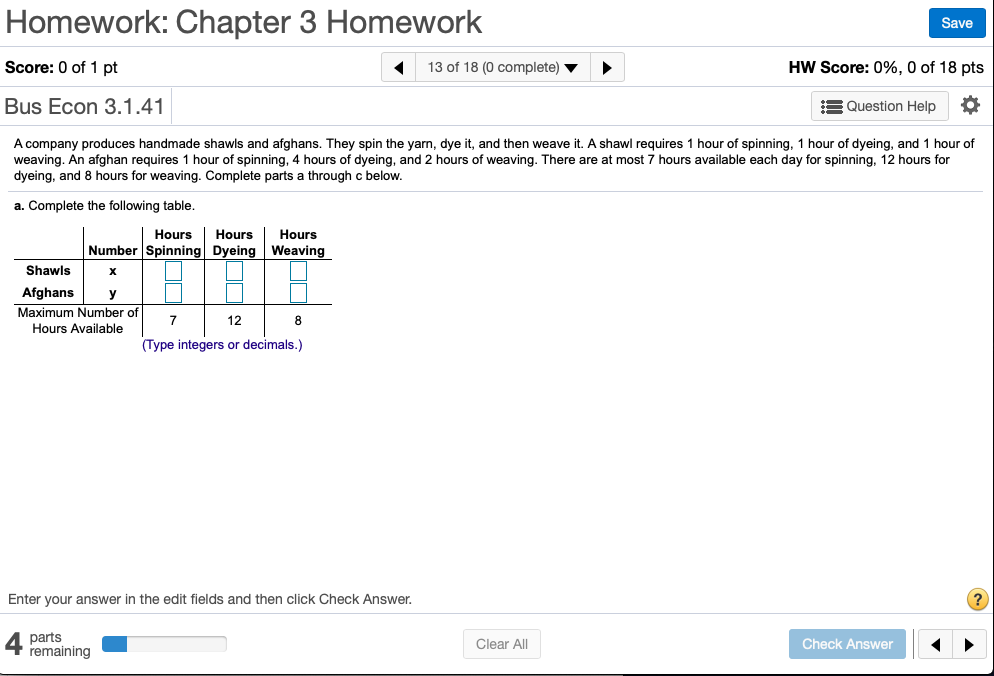 Solved Homework: Chapter 3 Homework Save Score: 0 of 1 pt 13 | Chegg.com