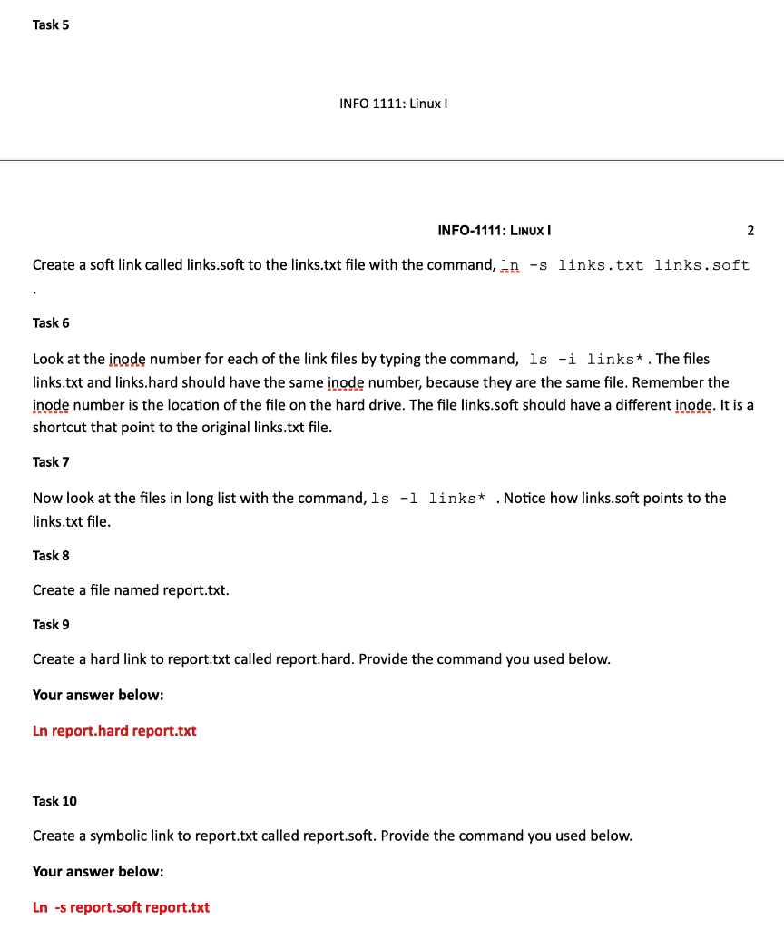 Solved Create a file named links.txt using the touch | Chegg.com