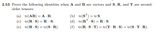 Solved 2.53 Prove The Following Identities When A And B Are | Chegg.com